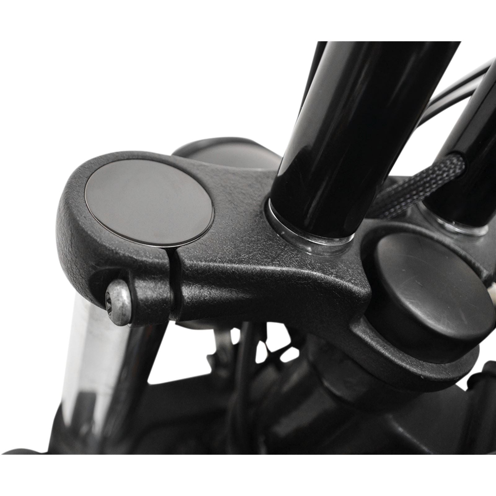 LA Choppers Flush-Mount Fork Cap - Gloss Black Powder Coat - 49 mm [MPN: LA-7504-49B]_413969
