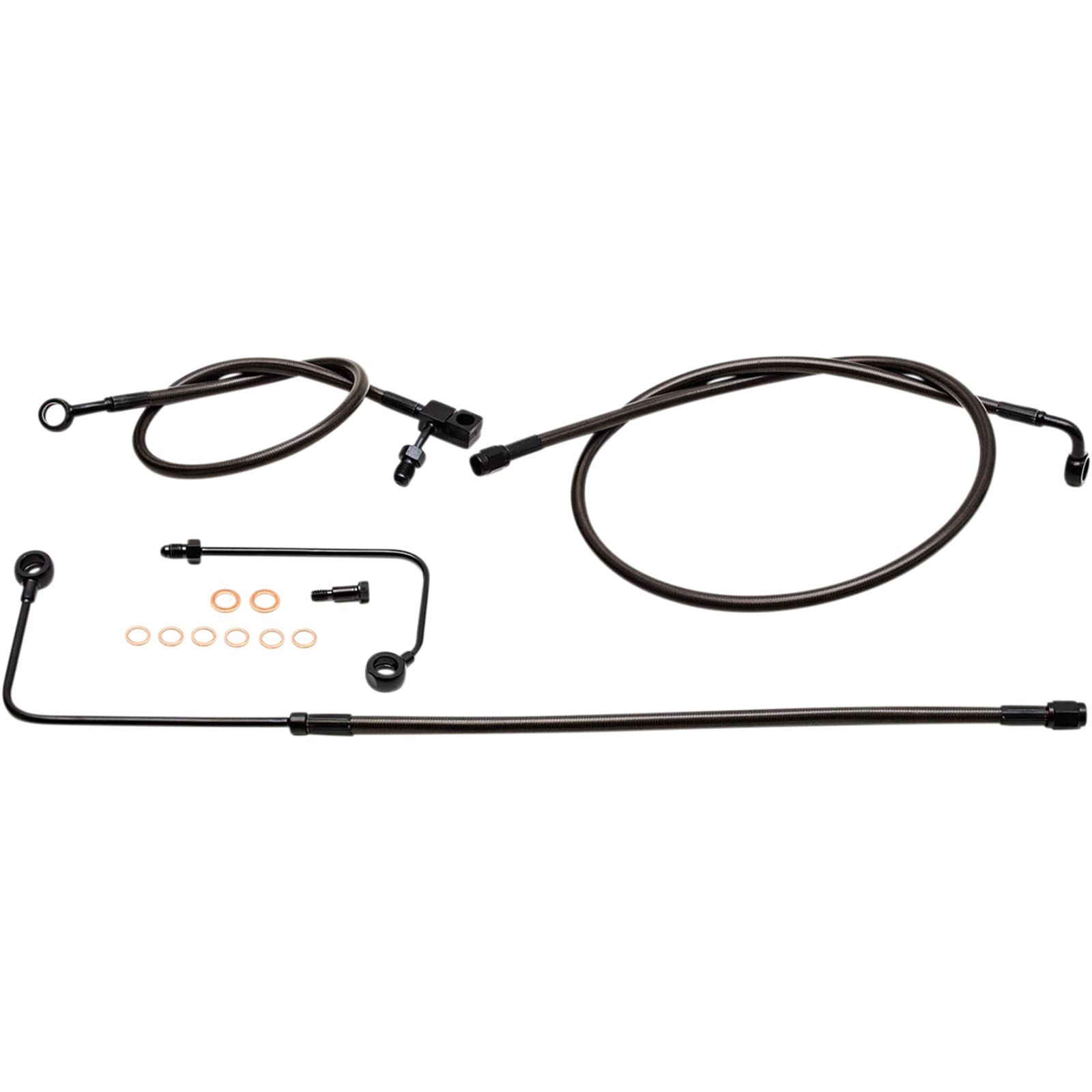 LA Choppers Brake Lines - 12" - 14" Ape Hanger Handlebars - Midnight [MPN: LA-8151B13M]_416707