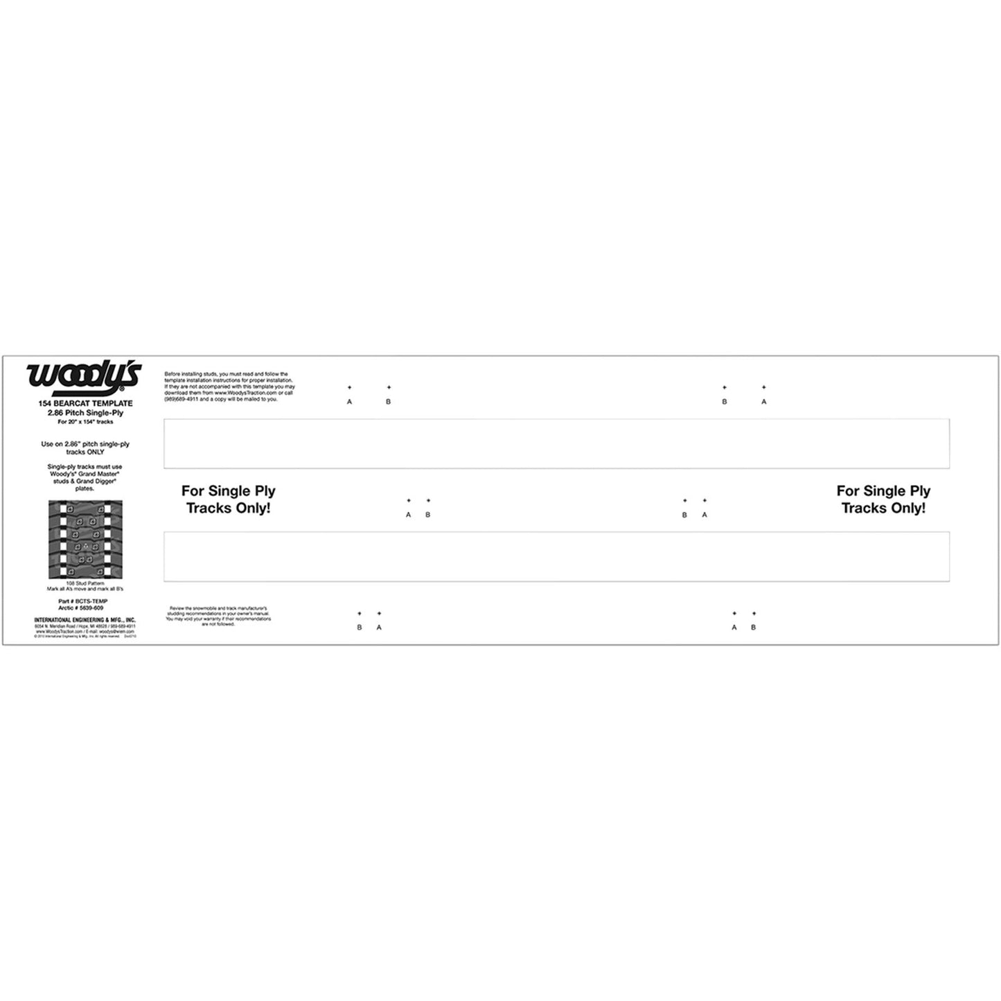 Woodys Template Bear Cat 2.86 Pitch BCTS-TEMP_497401