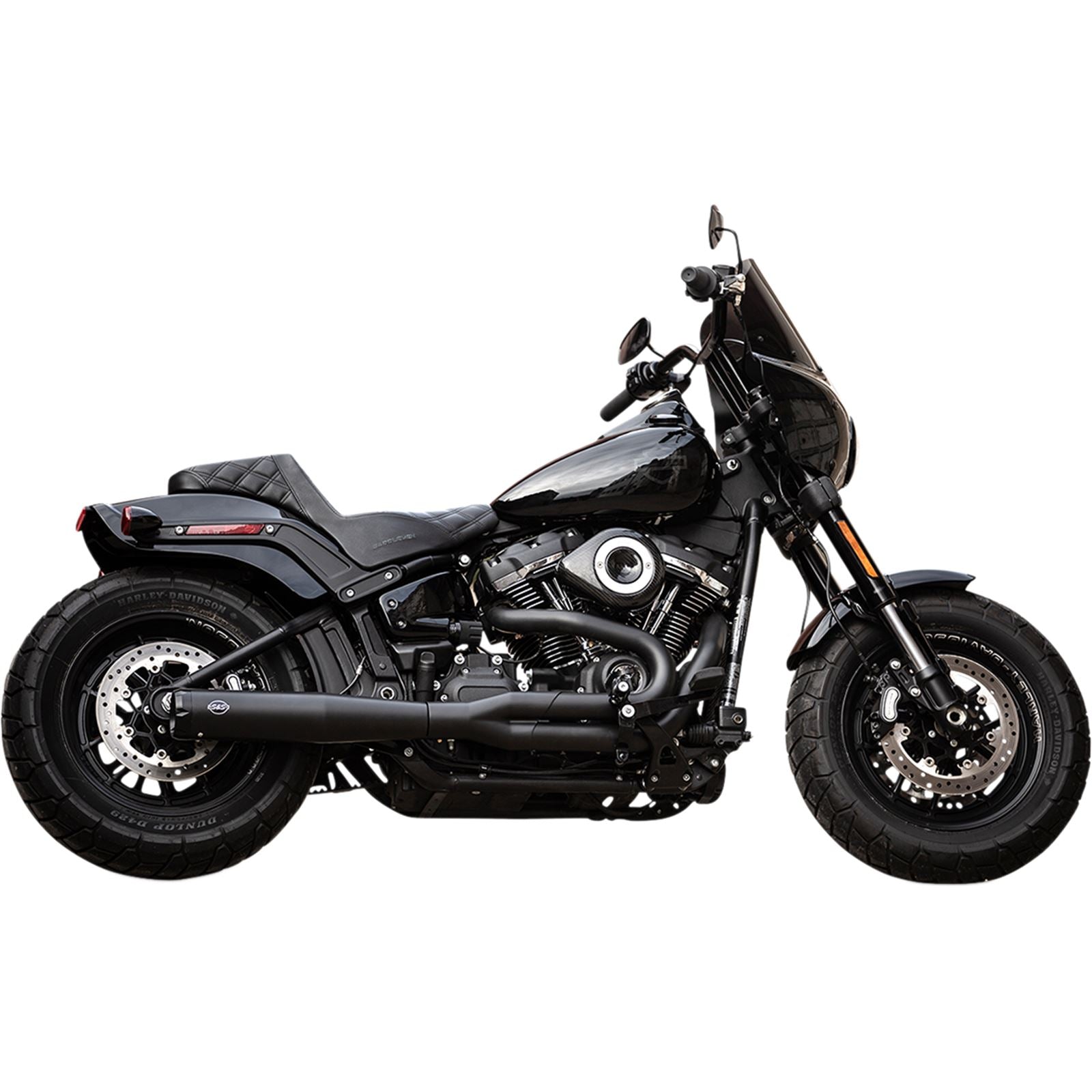 S&S Cycle 2:1 Exhaust System - Black - Softail '18-'19 550-0788_470003