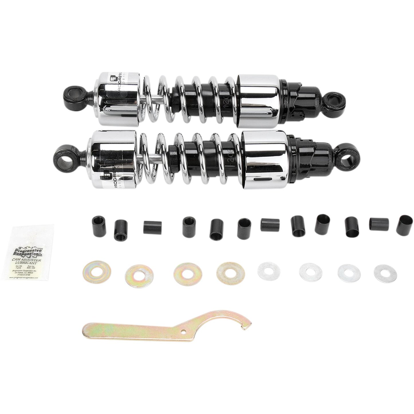 Progressive Suspension Shocks - 412 Cruiser Series - Chrome - 13" - Standard/Heavy Duty 412-4210C_459612