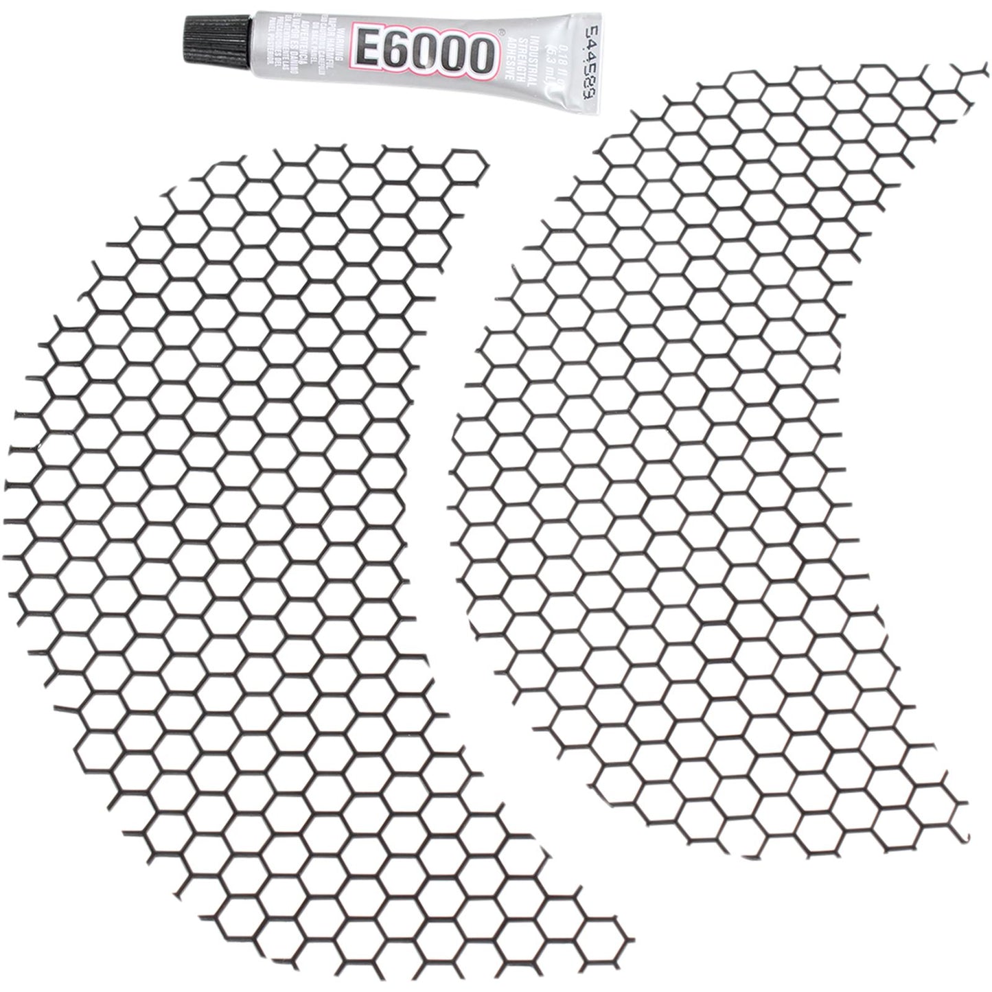 Klock Werks Fairing Vent Screen - Honey Comb - Black [MPN: KW05-01-0320-B]_409829