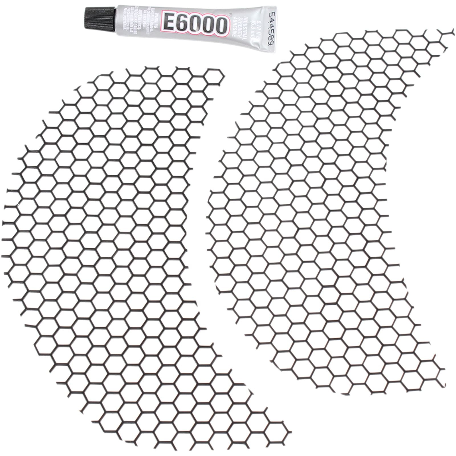 Klock Werks Fairing Vent Screen - Honey Comb - Black [MPN: KW05-01-0320-B]_409829