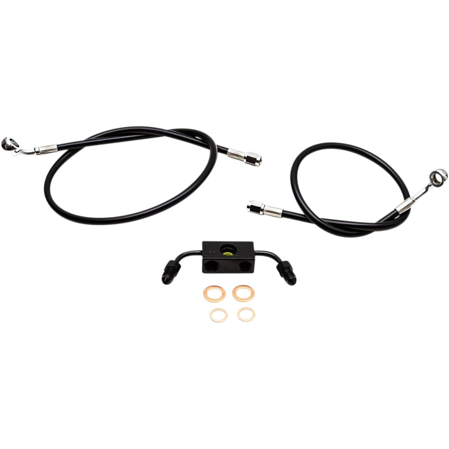 LA Choppers Brake Line - 12" - 14" Ape Hanger Handlebars - Black [MPN: LA-8231B13B]_416757