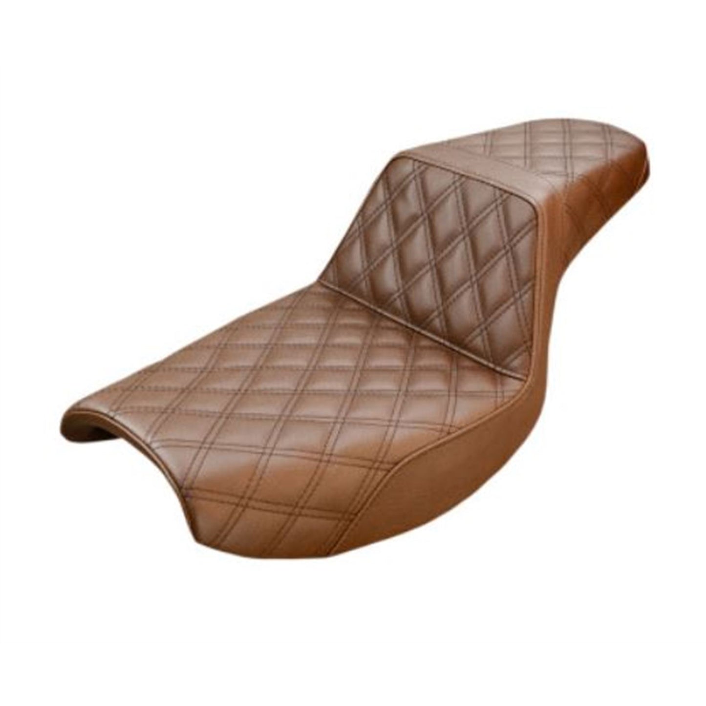 Saddlemen Step Up Seat - Lattice Stitched - Brown - FXR 882-09-175BR_794663