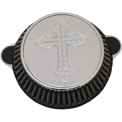 LA Choppers Spanish Cross Air Cleaner - Chrome - M8 [MPN: LA-2396-03]_416373