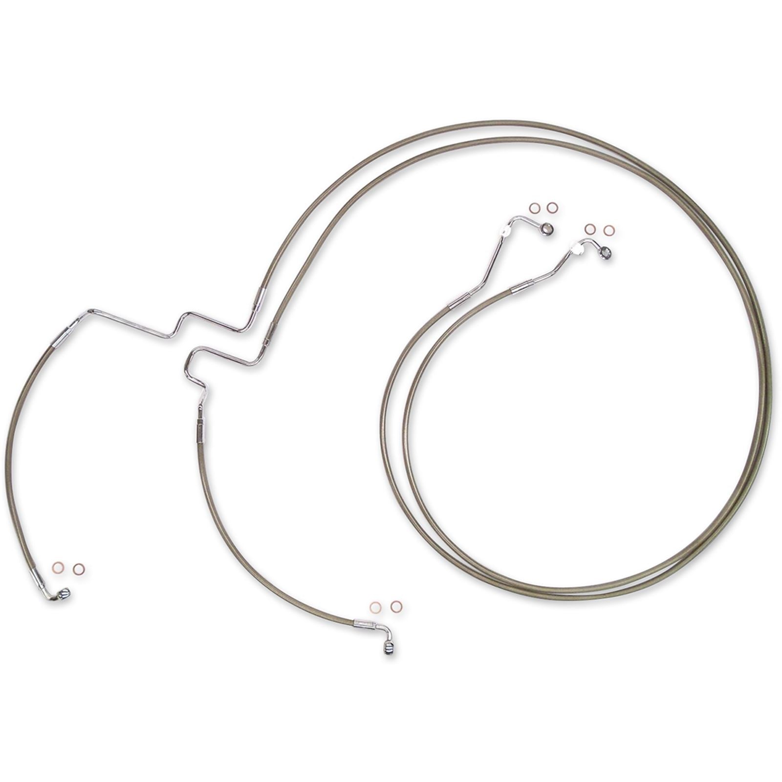 Magnum Lower Brake Line - Stainless/Chrome Fittings - Touring [MPN: SSC1116-00]_422768