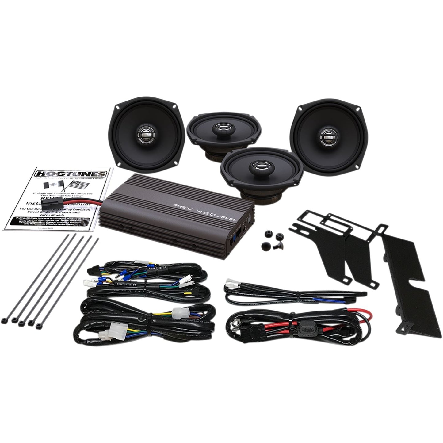 Hogtunes Front/Rear Speaker and Amplifier Kit REV 450U KIT-AA_394288
