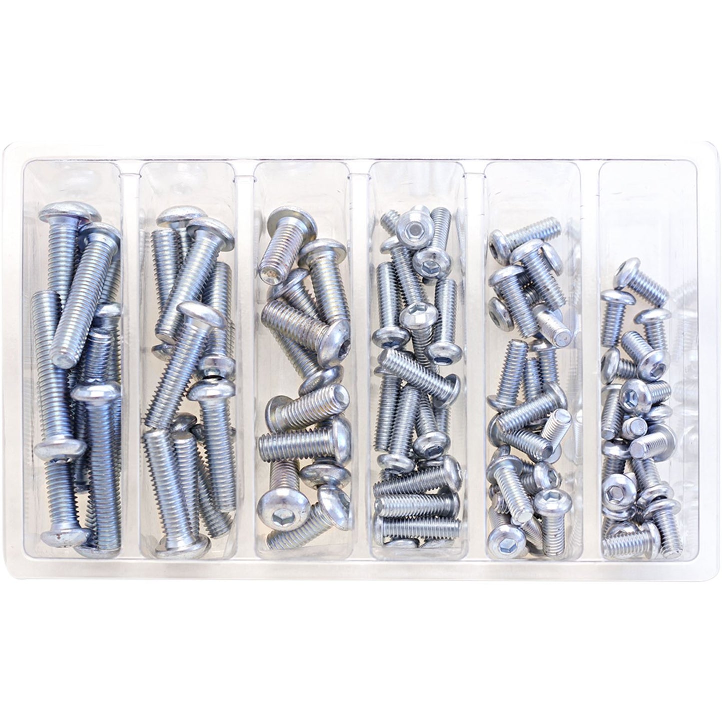 Bolt MC Hardware Button Head Allen Bolt Assortment - 90-Piece Kit SV-BHM6M8_354330