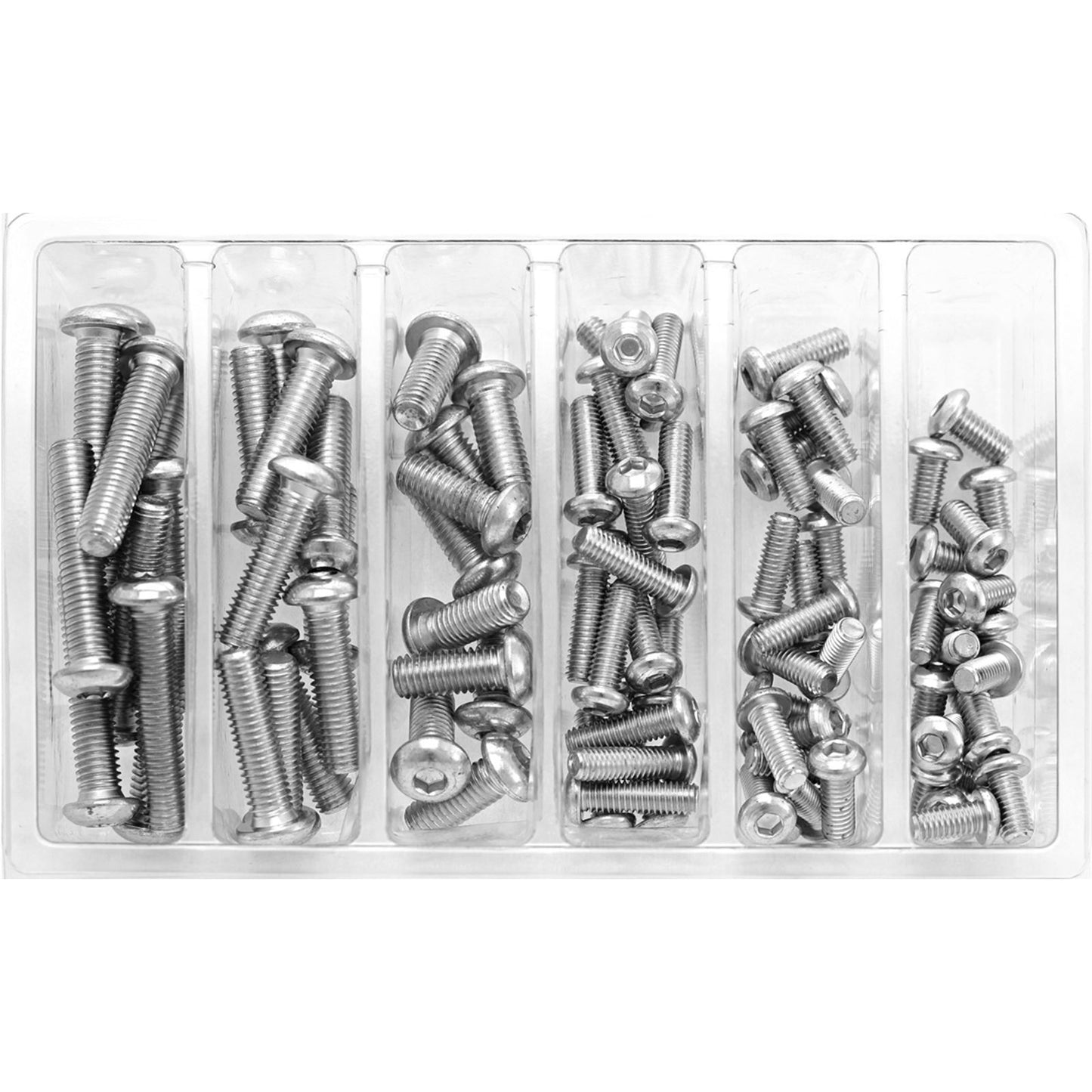 Bolt MC Hardware Button Head Allen Bolt Assortment - 90-Piece Kit SV-BHM6M8_1002444