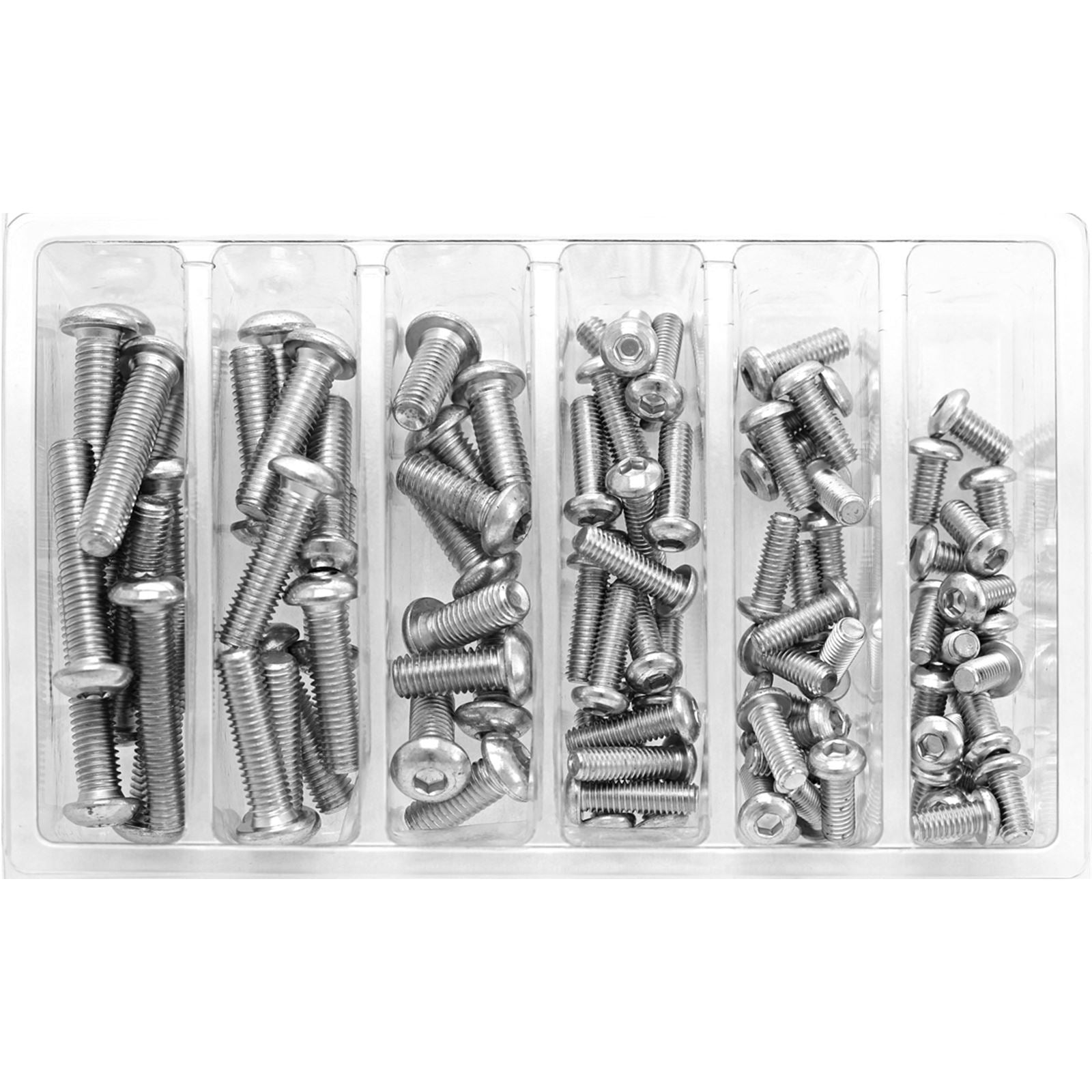 Bolt MC Hardware Button Head Allen Bolt Assortment - 90-Piece Kit SV-BHM6M8_1002444