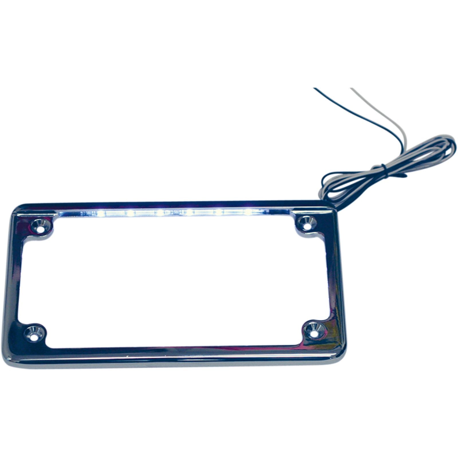 Custom Dynamics LED License Plate Frame - Chrome LPF-HRZ-C-LP_367559