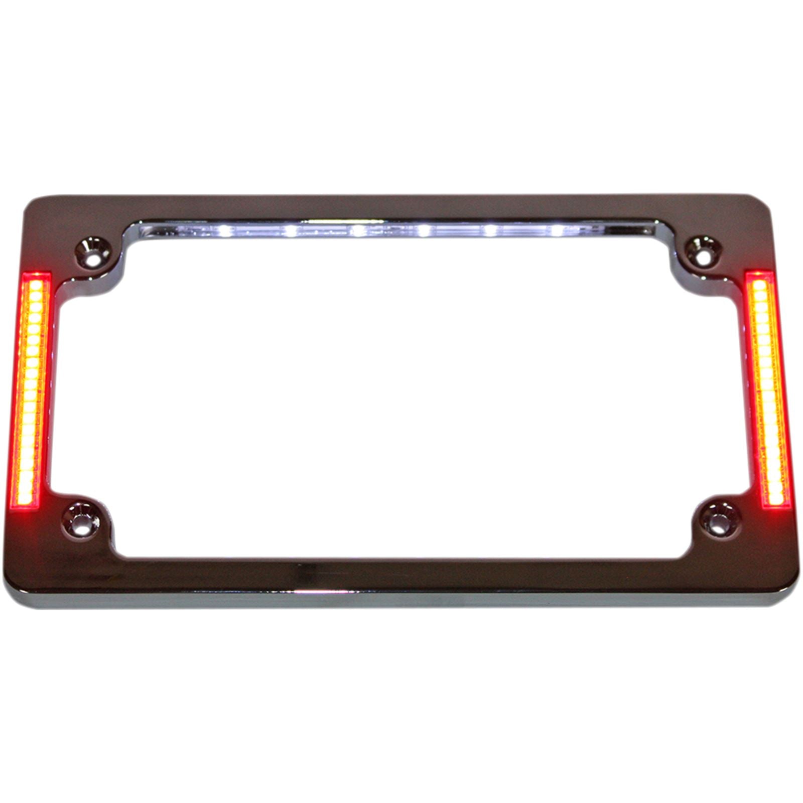 Custom Dynamics License Plate Frame with LED - Flat - Chrome TF07-C_367579