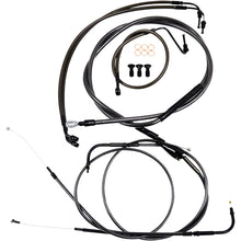 LA Choppers Midnight Braided Cable/Brake Line Kit For 15" - 17" Ape Hangers [MPN: LA-8051KT-16M]_415588