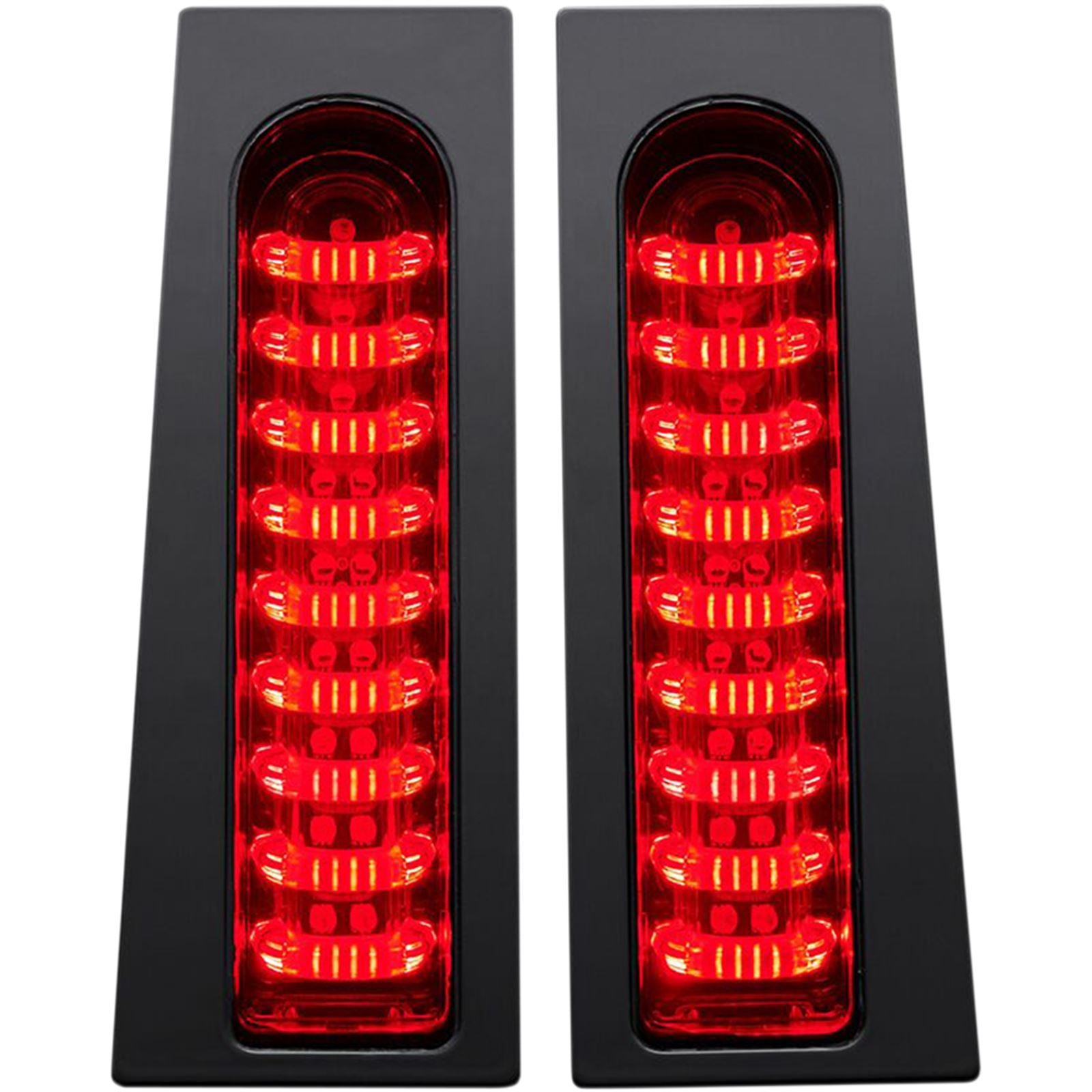 Custom Dynamics ProBEAM® Fillerz® Saddlebag LED Lights -  Red - Gloss Black PB-FILL-R-B_368005