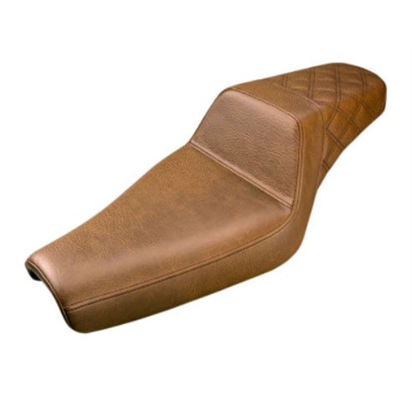 Saddlemen Step Up Seat Rear Lattice Stitched Brown - XL with 3.3 Gallon Tanks 807-11-173BR_640152