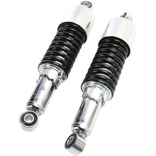 Emgo Custom Shorty Shocks With Shroud - Chrome/Black - Eye Lowering 17-05700_381635