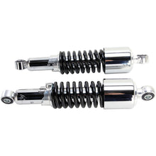 Emgo Custom Shorty Shocks With Shroud - Chrome/Black - Eye Lowering 17-05700_381636