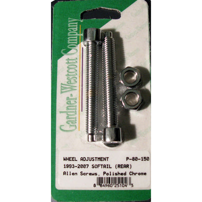 Gardnerwestcott Rear Wheel Adjustment Bolts 93-07 Softail Models Rear P-80-150_278290