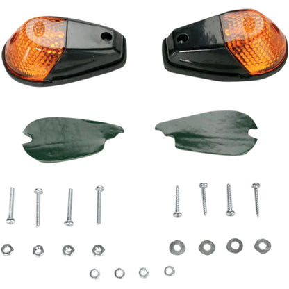 K&S Flush Mount Marker Lights - Black/Amber [MPN: 25-8018]_404985