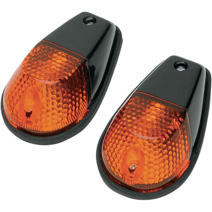 K&S Flush Mount Marker Lights - Black/Amber [MPN: 25-8018]_404986