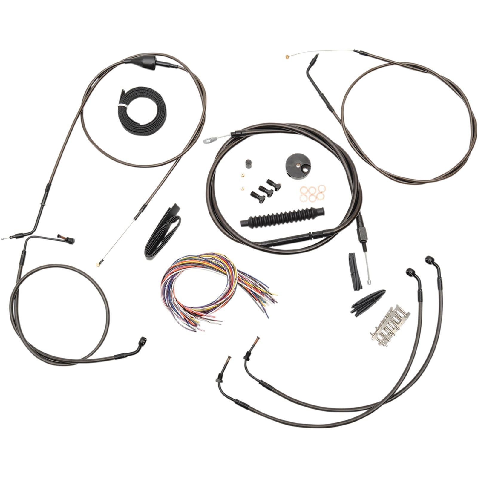 LA Choppers Midnight Cable Kit for 12" - 14" Ape Hanger Handlebars [MPN: LA-8006KT2B-13M]_415456