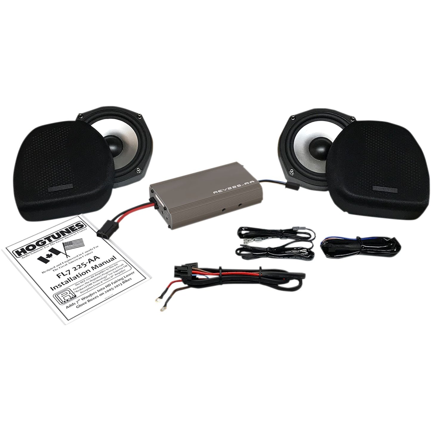 Hogtunes 7" Woofer/Amp Kit - Lower Fairing FL7 225-AA_394290