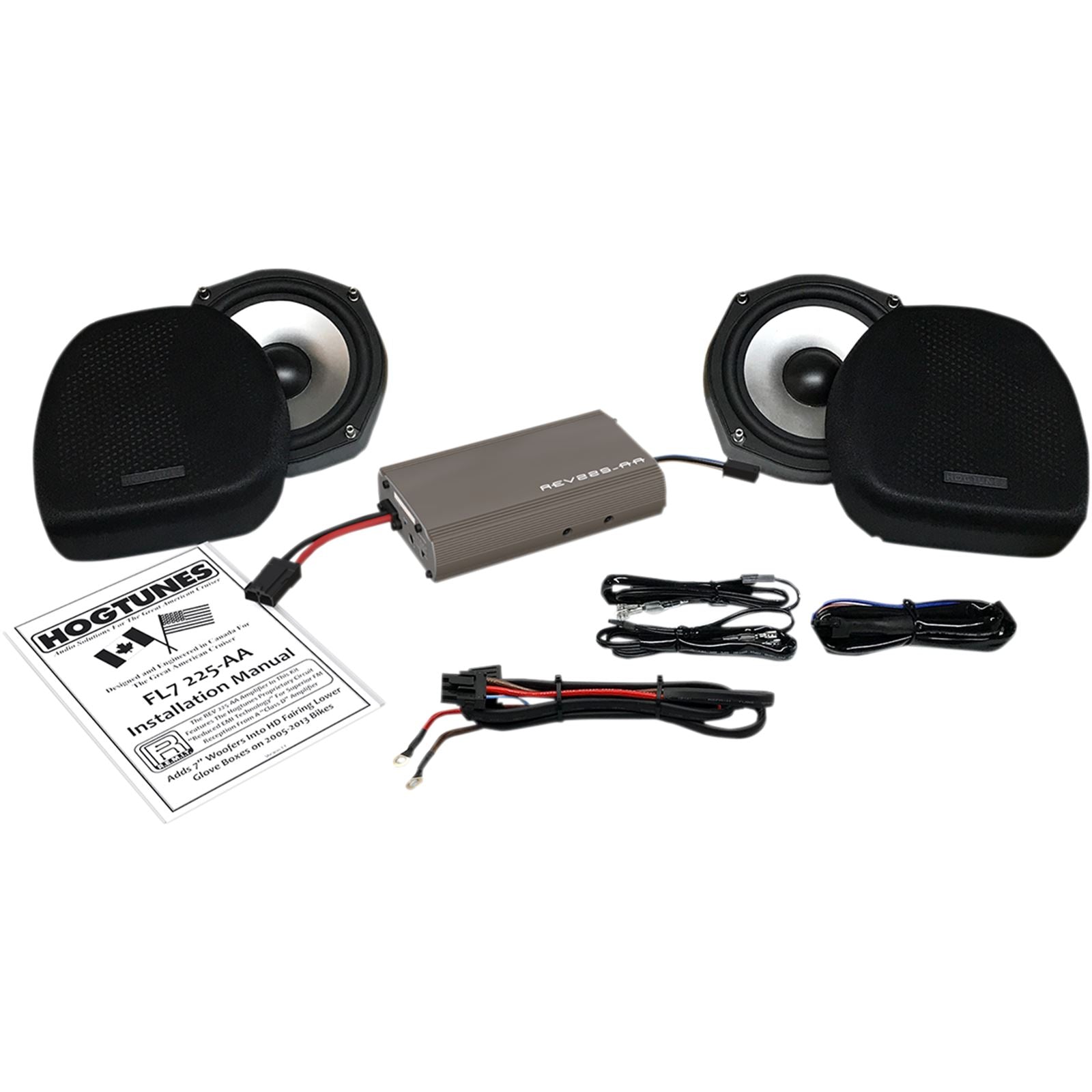 Hogtunes 7" Woofer/Amp Kit - Lower Fairing FL7 225-AA_394290
