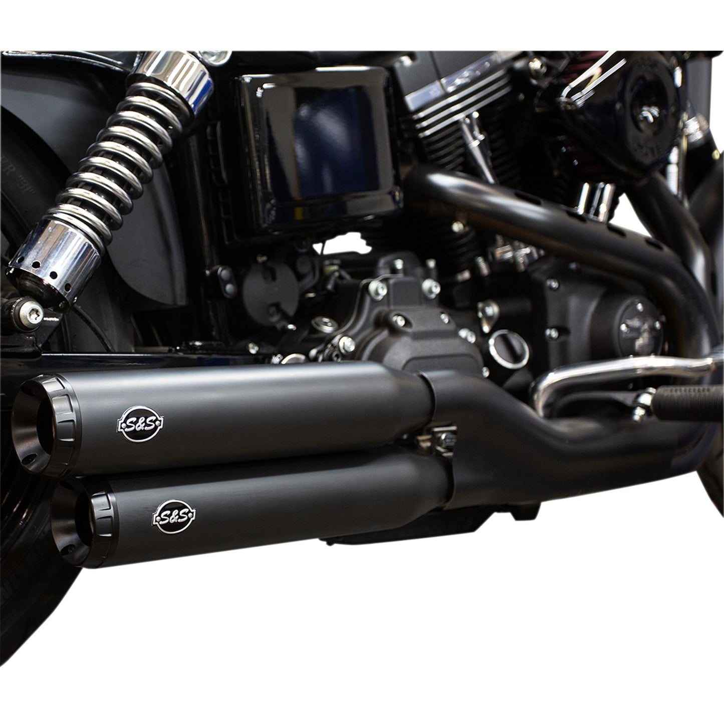 S&S Cycle Grand National Mufflers - Ceramic Black - FXD '08-'17 550-0725_470073