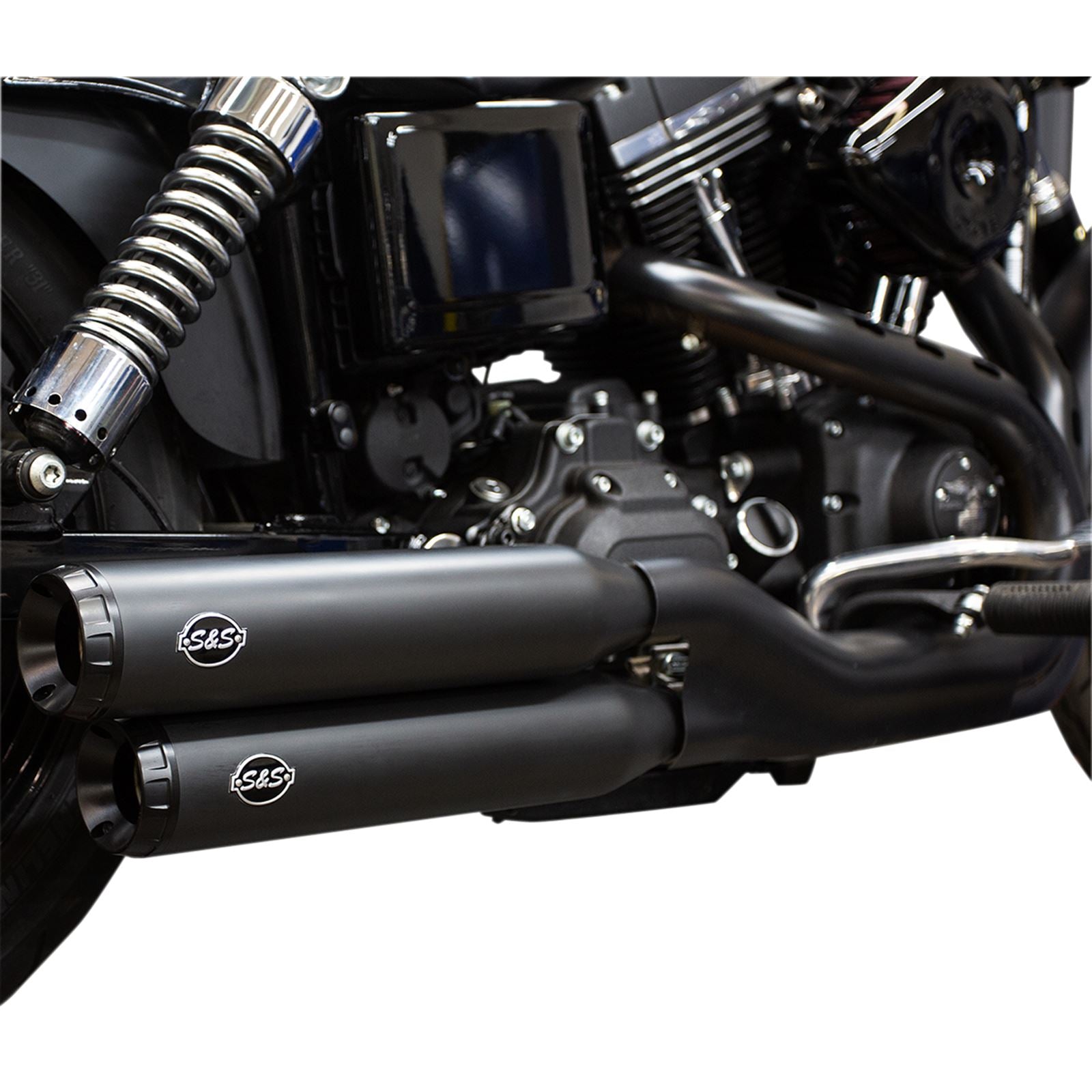 S&S Cycle Grand National Mufflers - Ceramic Black - FXD '08-'17 550-0725_470073