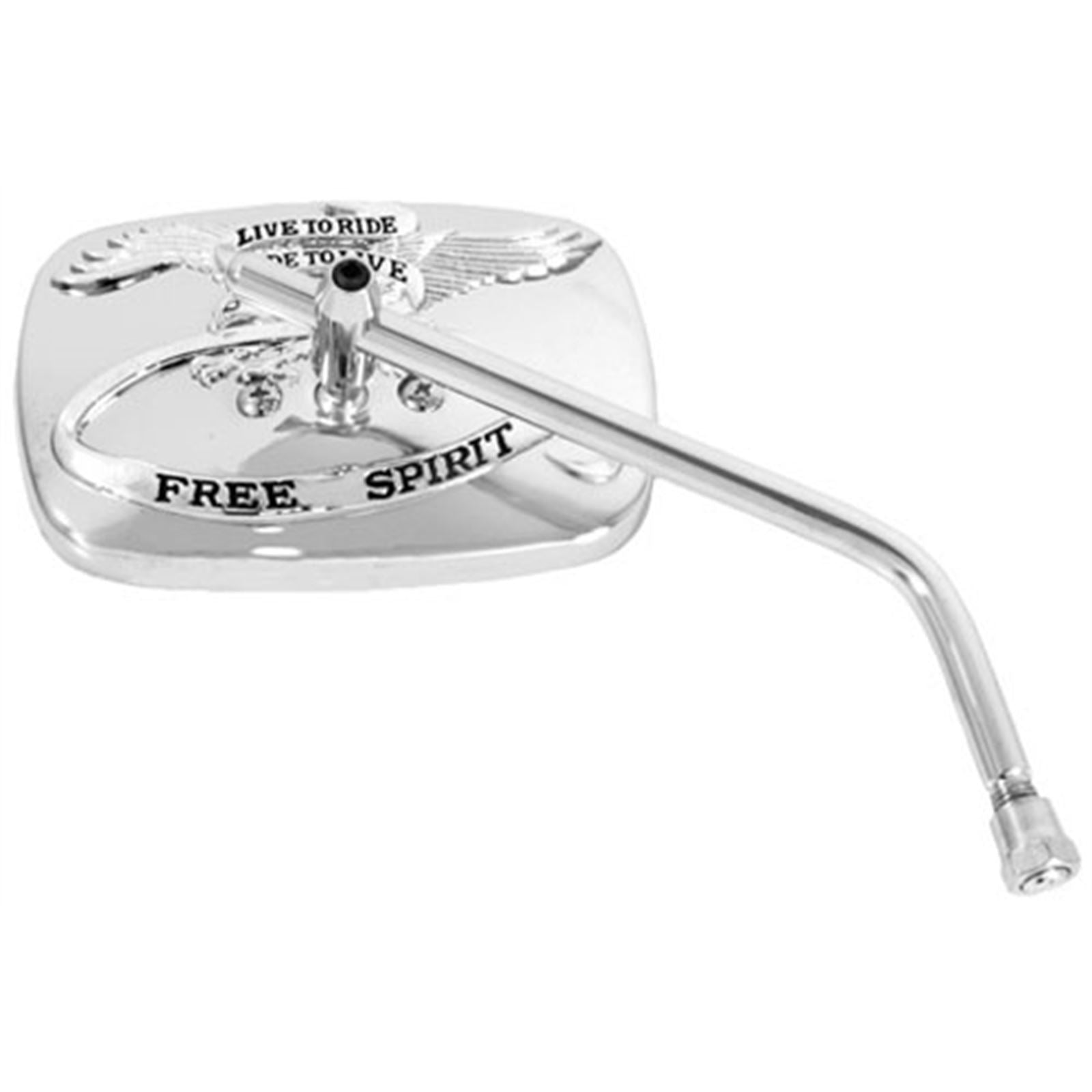 Emgo Live to Ride Free Mirror - Chrome/Gold - 10 mm - Left 20-31758A_598008