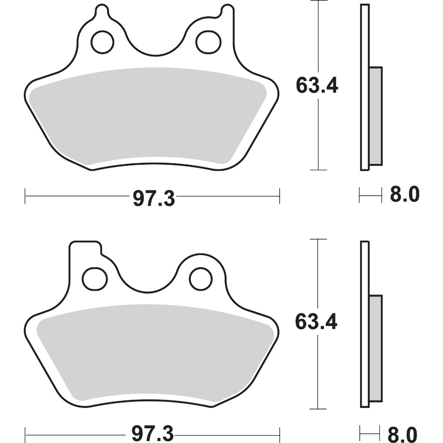 SBS Sintered Brake Pads for Harley-Davidson [MPN: 826H.HS]_471147
