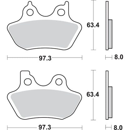 SBS Sintered Brake Pads for Harley-Davidson [MPN: 826H.HS]_471147