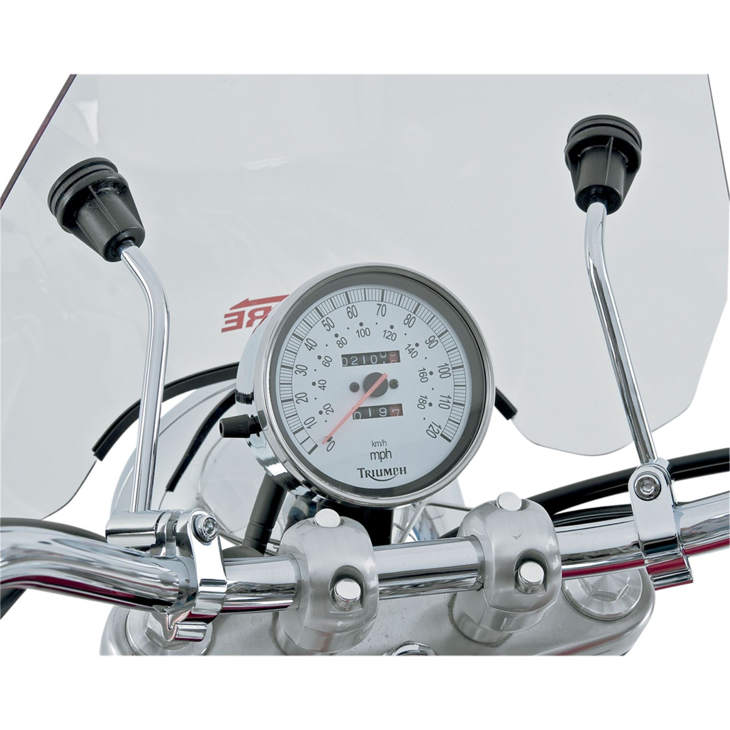 Slipstreamer S-06 Spitfire Windshield Clear with Chrome Hardware 7/8" & 1" S-06-CHR-C_474751