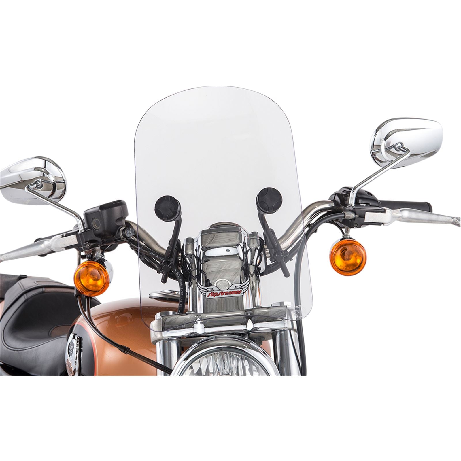 Slipstreamer HD-3 Tombstone Windshield Clear with Black Hardware 7/8" & 1" HD-3-CLEAR_474878
