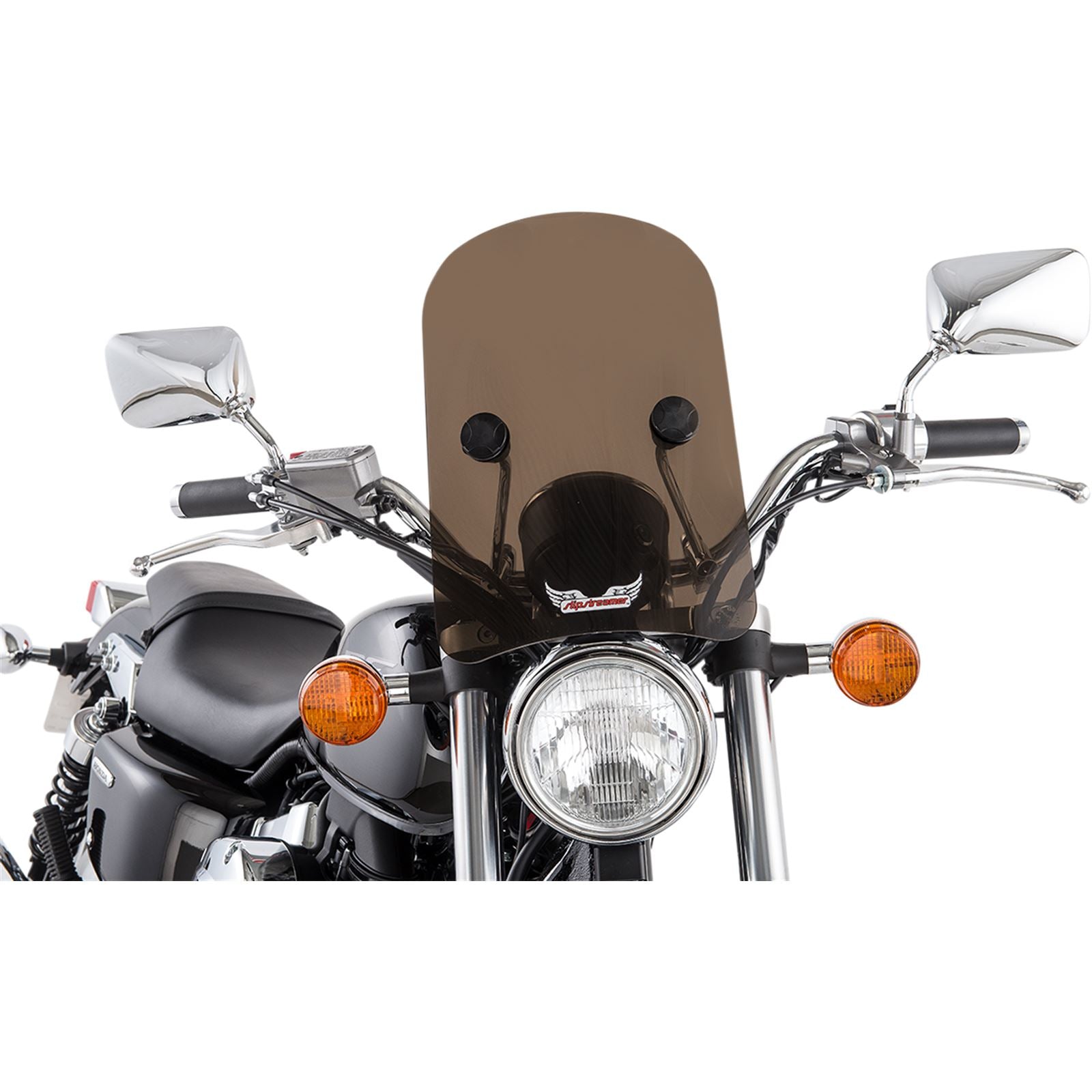 Slipstreamer HD-3 Tombstone Windshield Dark Smoke with Black Hardware 7/8" & 1" HD-3-SMOKE_474881