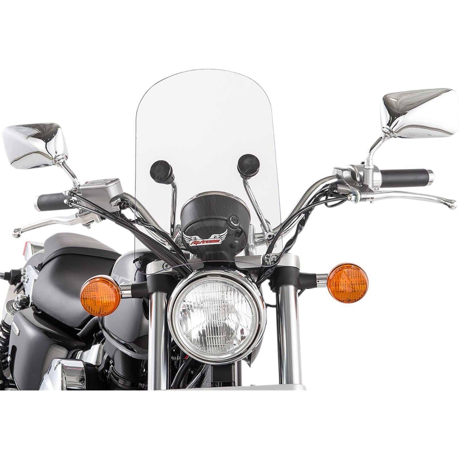 Slipstreamer HD-3 Tombstone Windshield Clear with Chrome Hardware 7/8" & 1" HD-3CHR-C_474822
