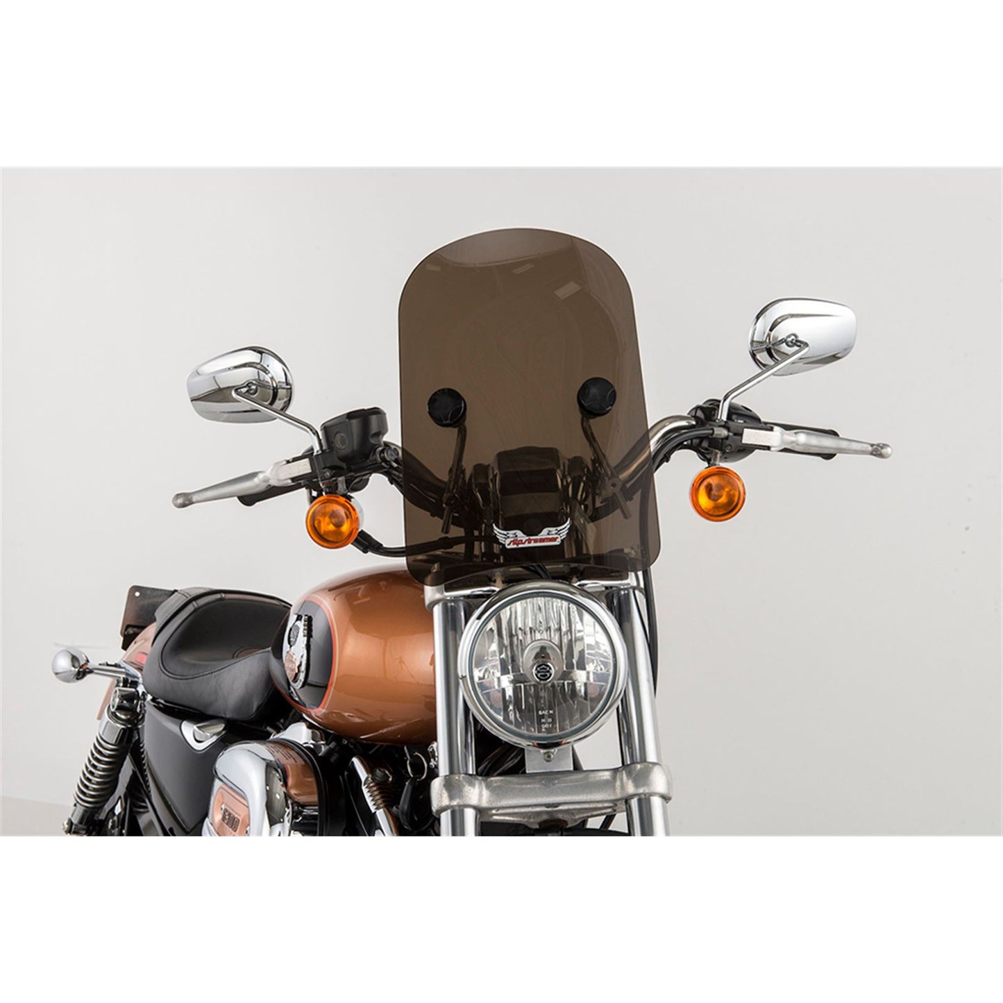 Slipstreamer HD-3 Tombstone Windshield Dark Smoke with Chrome Hardware 7/8" & 1" HD-3CHR-T_278404