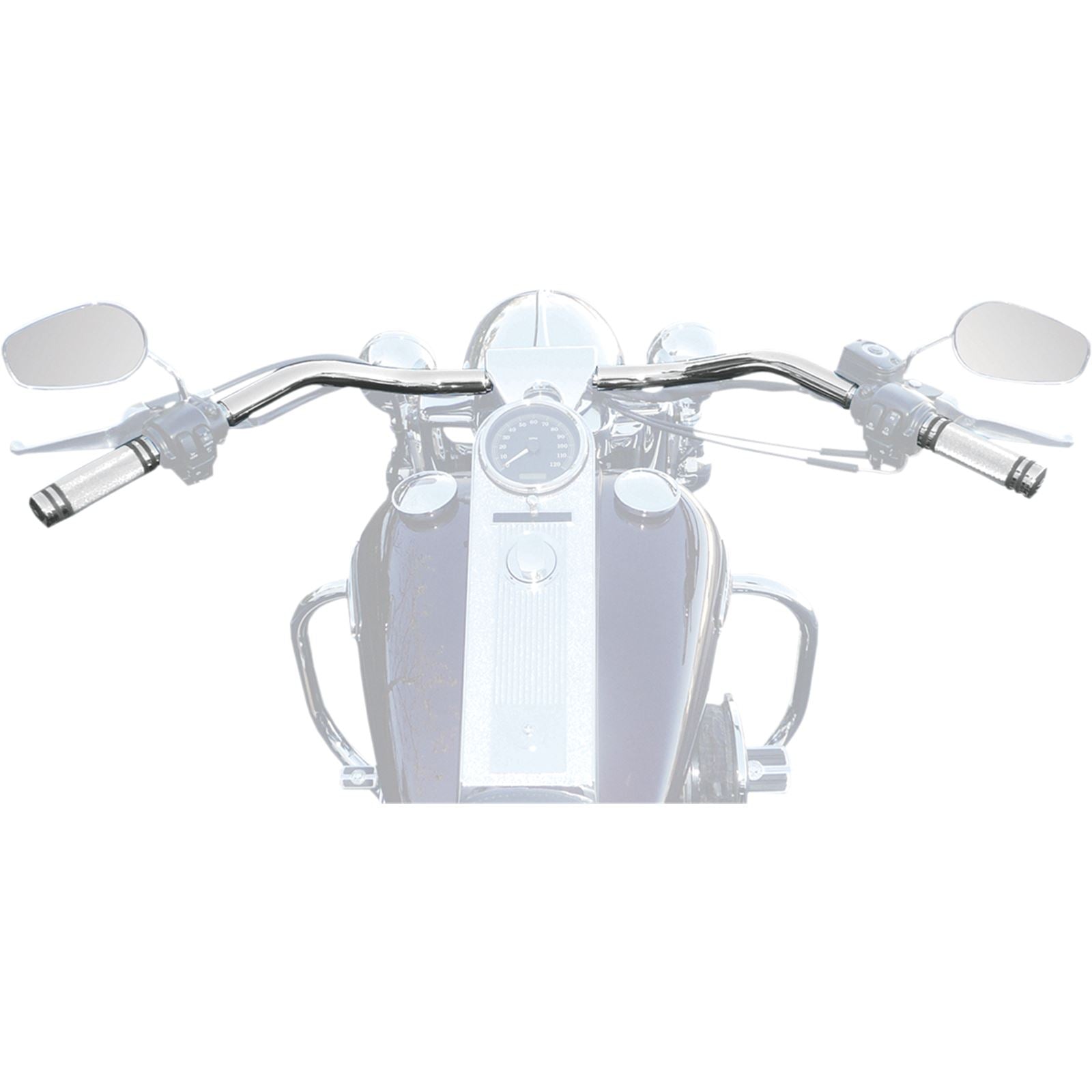 LA Choppers Chrome Big Johnson Handlebar with  Dimples [MPN: LA-7303-01]_414003