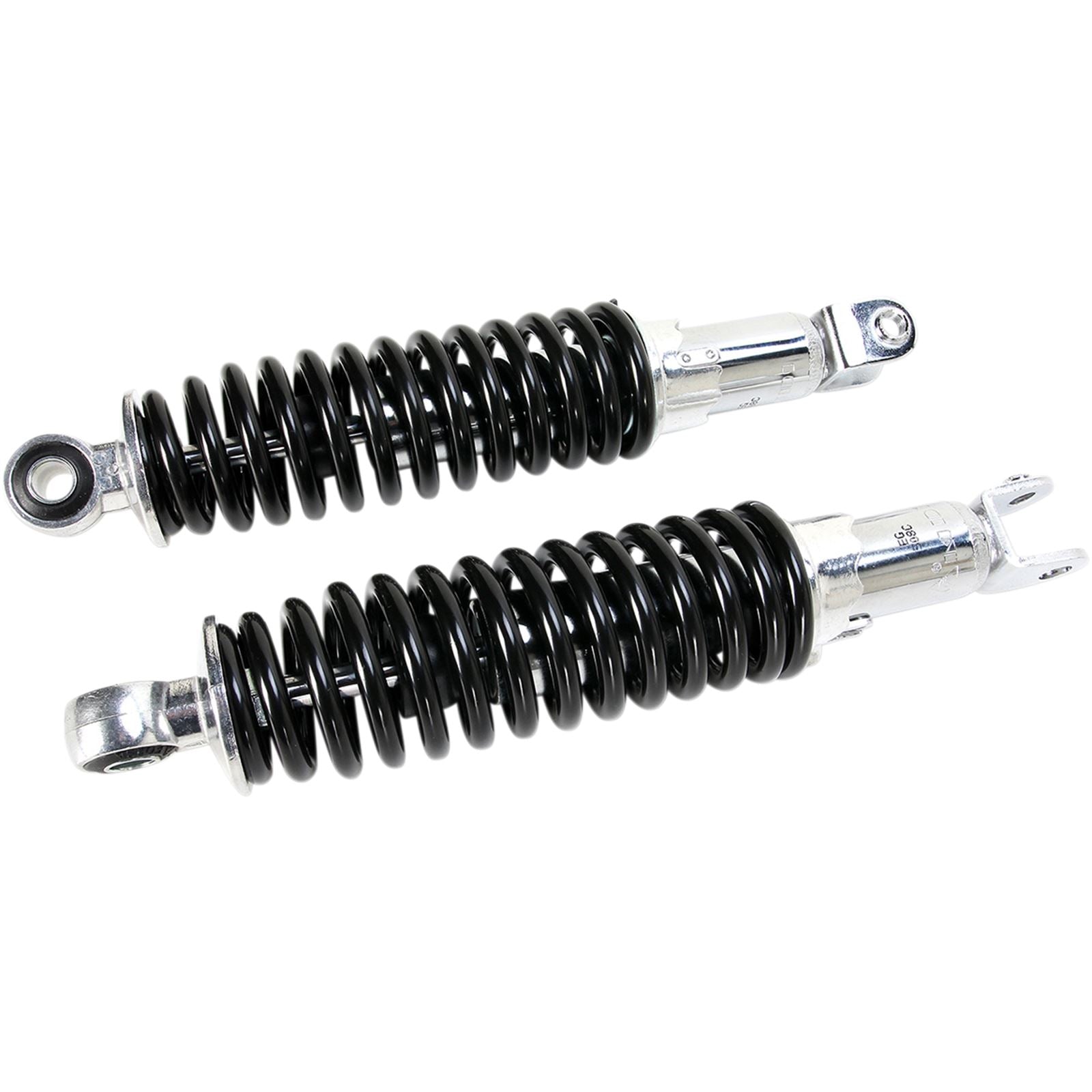 Emgo Custom Shorty Shocks With Shroud - Chrome/Black - Clevis Lowering 17-05696_381631
