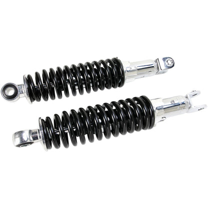 Emgo Custom Shorty Shocks With Shroud - Chrome/Black - Clevis Lowering 17-05696_381631