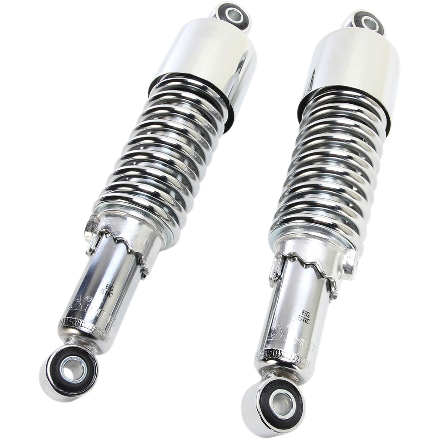 Emgo Custom Shorty Shocks with Shroud - Chrome Body/Chrome Spring Finish 17-05693_381619