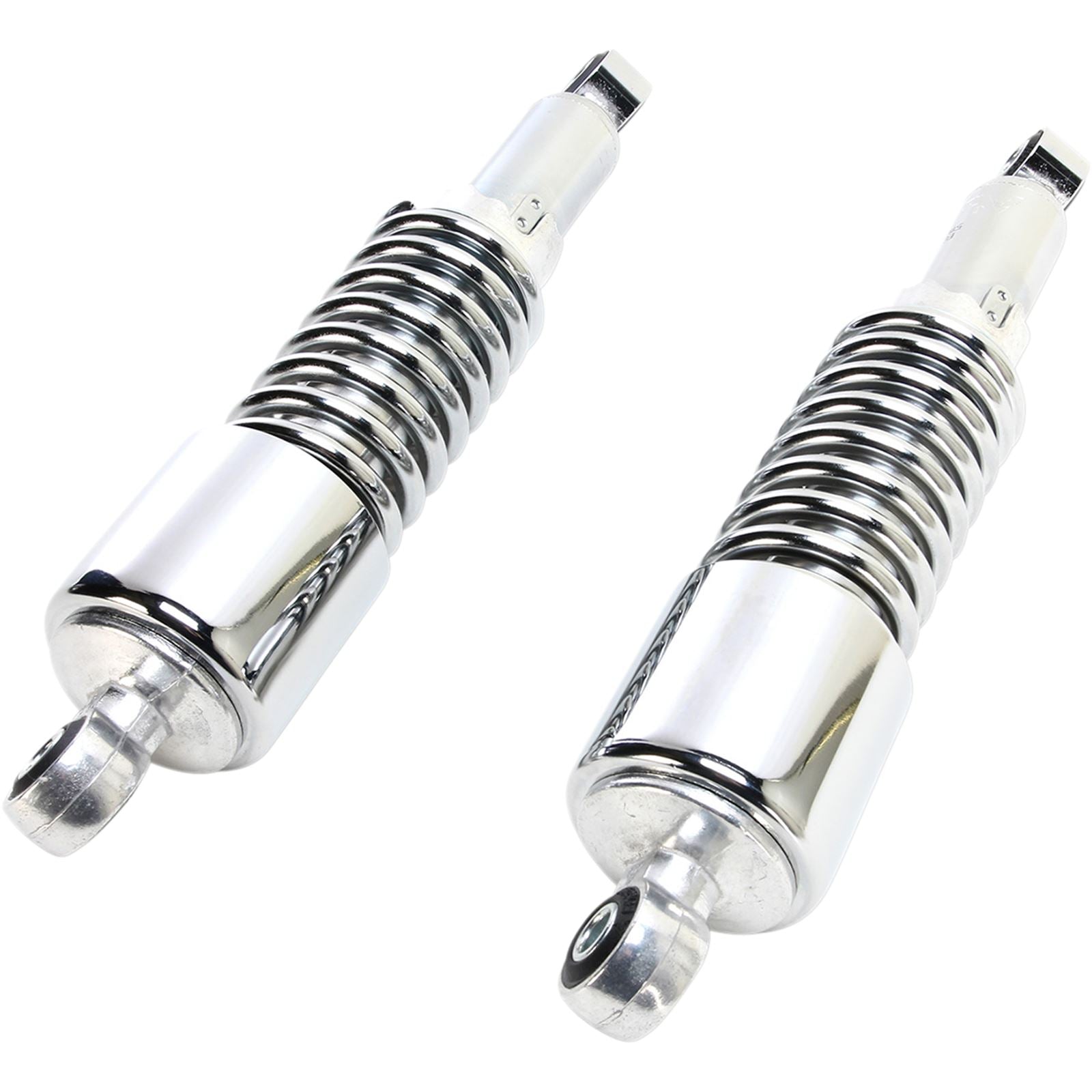 Emgo Custom Shorty Shocks with Shroud - Chrome Body/Chrome Spring Finish 17-05693_381620