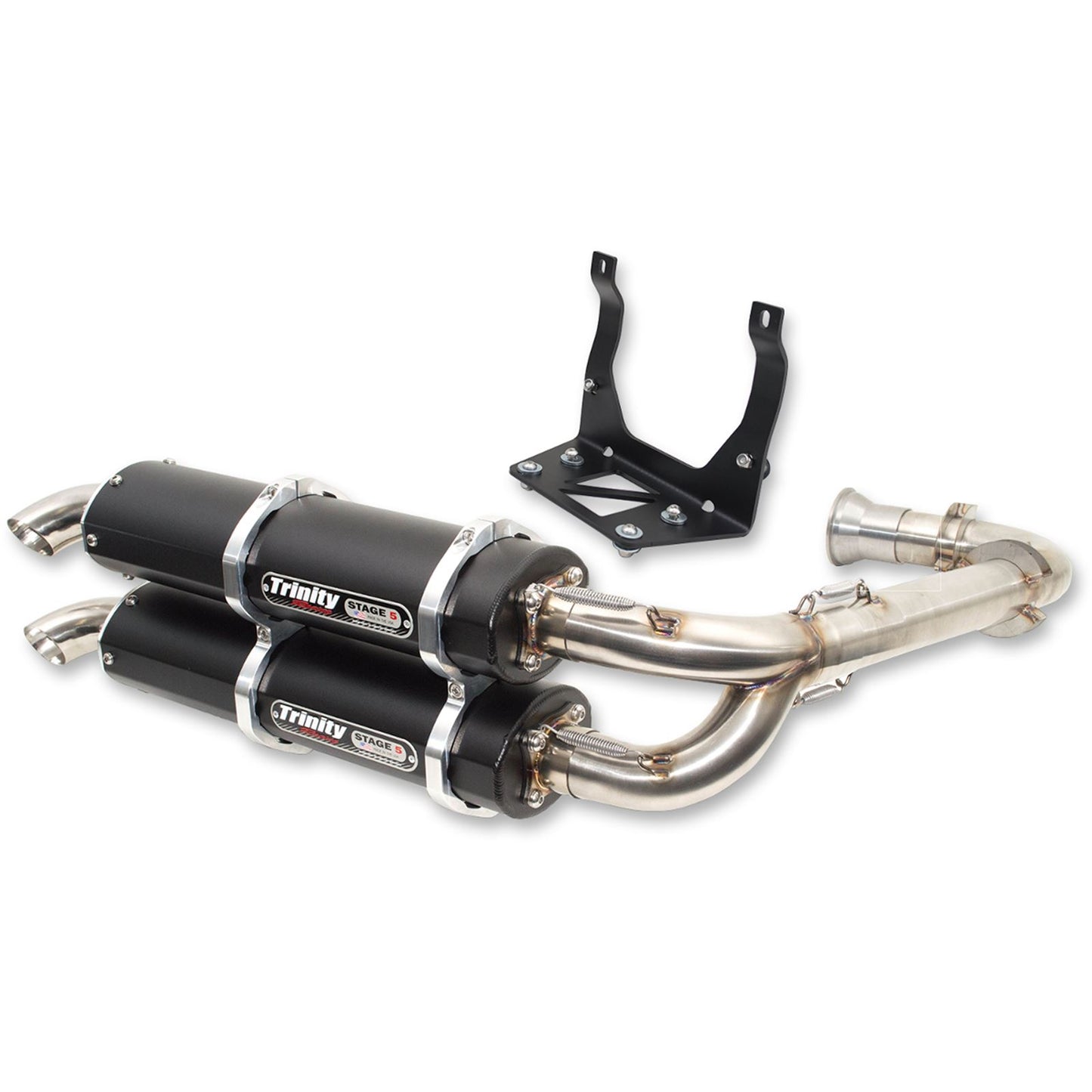 Trinity Racing Exhaust - Black - Dual [MPN: TR-4161D-BK]_485705