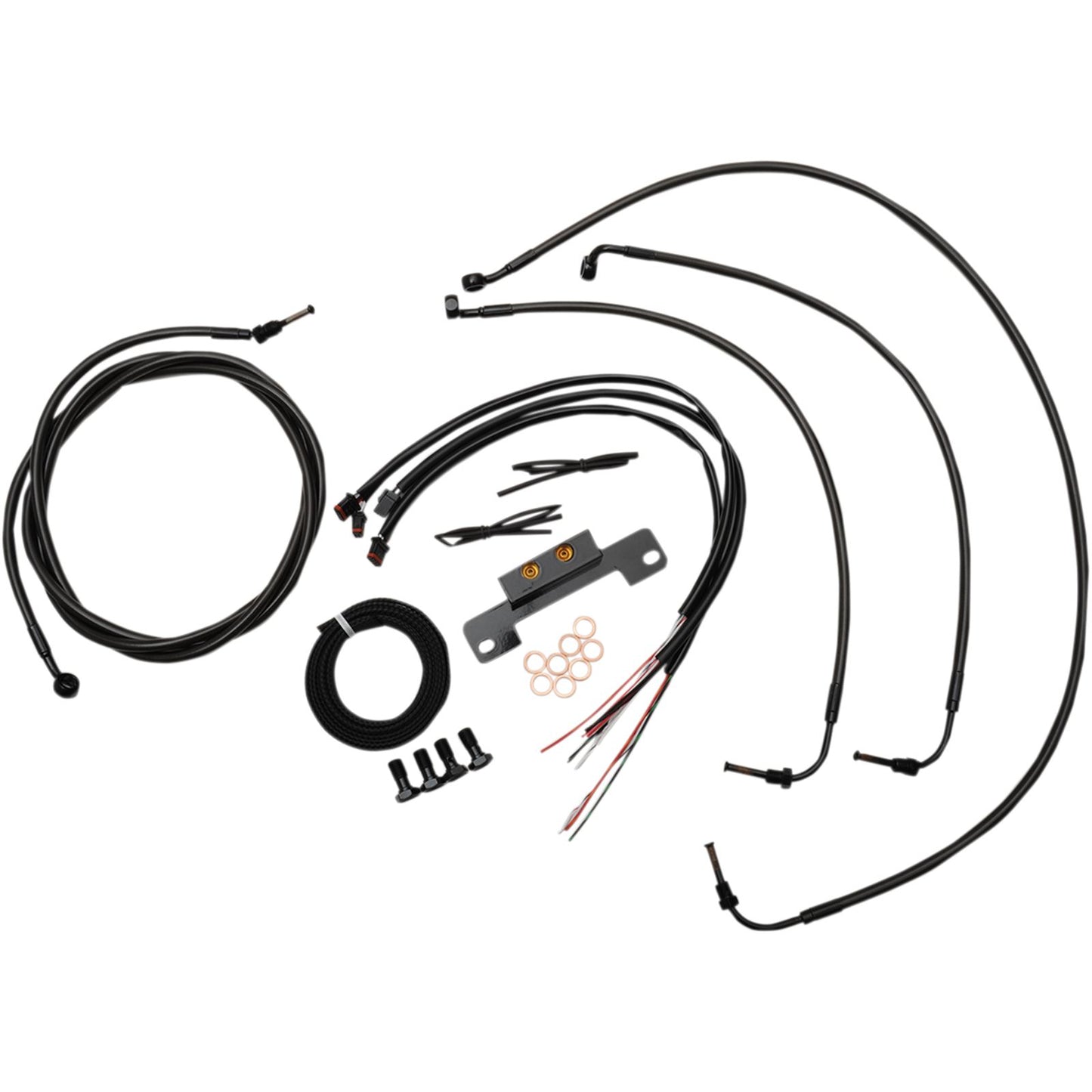LA Choppers Midnight Mini Cable Kit for '17+ FL without ABS CLOSEOUT [MPN: LA-8055KT2-08M]_1525070