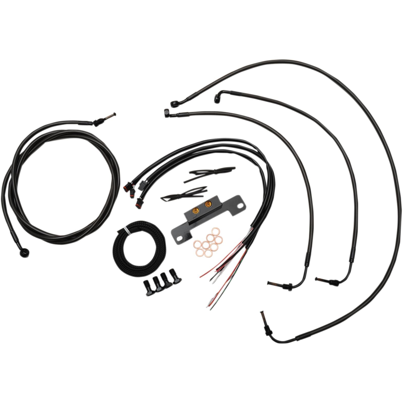 LA Choppers Midnight Mini Cable Kit for '17+ FL without ABS CLOSEOUT [MPN: LA-8055KT2-08M]_1525070