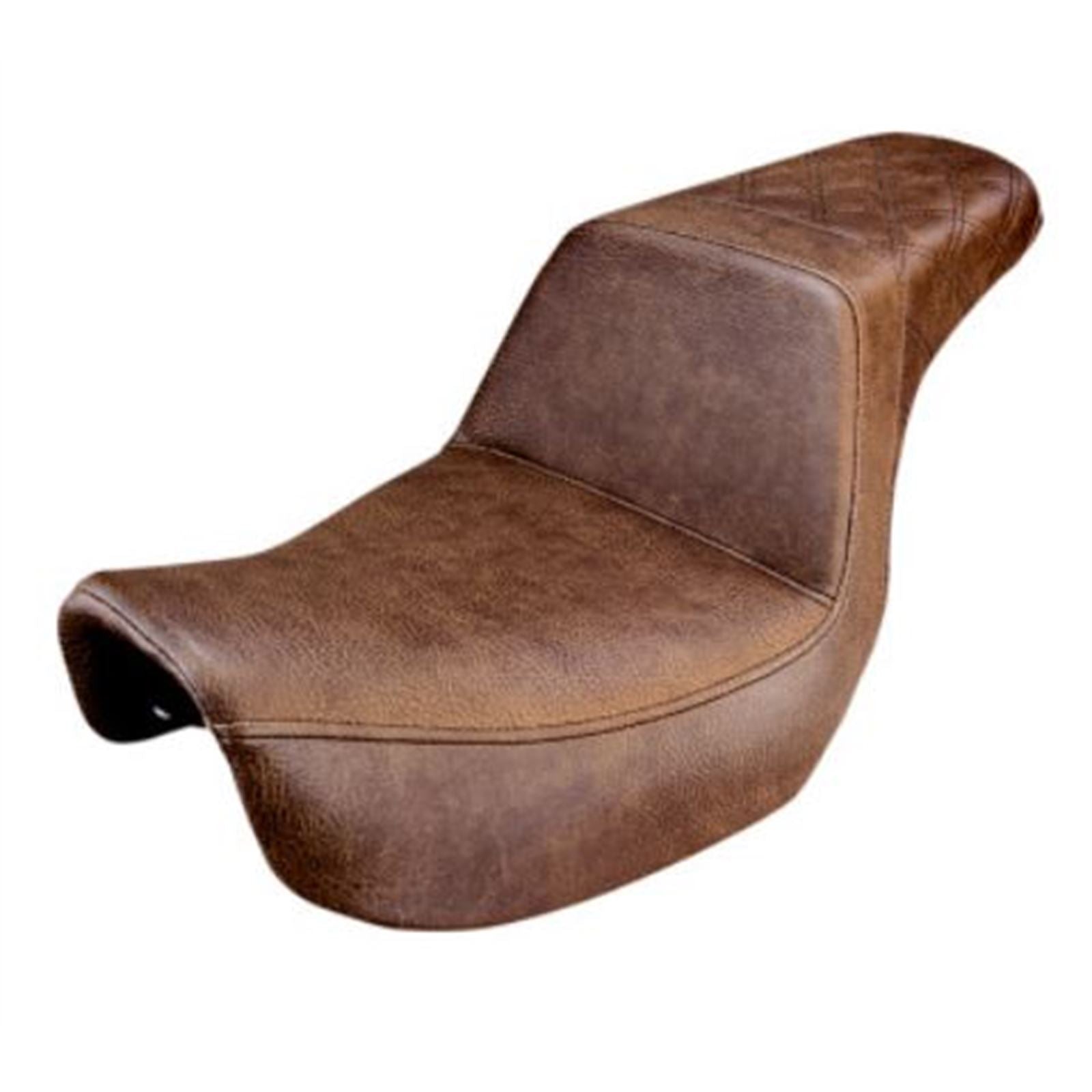 Saddlemen Step Up Seat - Rear Lattice Stitched - Brown - Dyna 806-04-173BR_639888