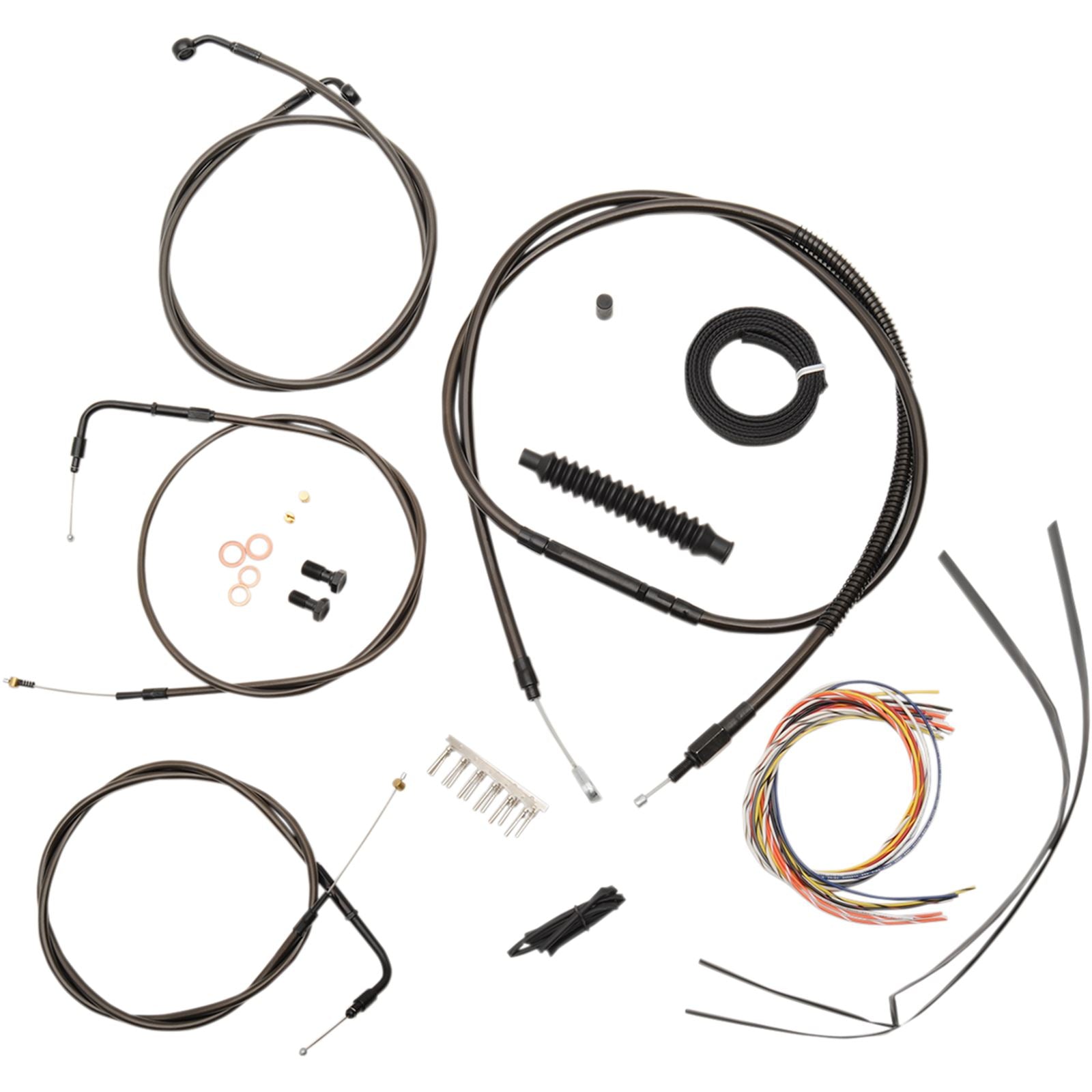 LA Choppers Midnight Cable Kit for 12" - 14" Ape Hanger Handlebars [MPN: LA-8130KT2-13M]_415506