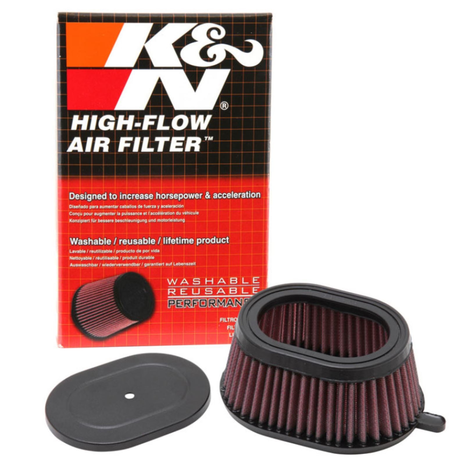 K&N Filters High-Flow Air Filter fits Kawasaki KLX/ KL/ KLR [MPN: KA-6589]_1755779