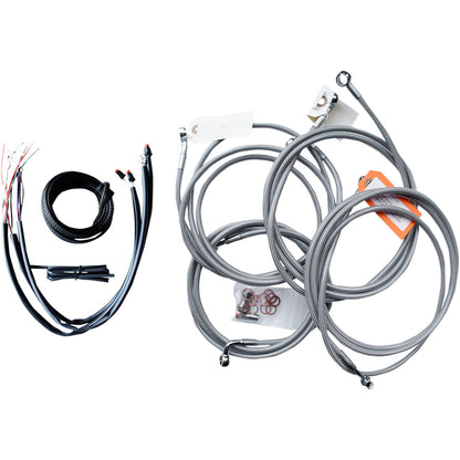 LA Choppers Chrome 14" '14 - '15 FL Handlebar and Cable Kit [MPN: LA-7361KT1-14]_414213